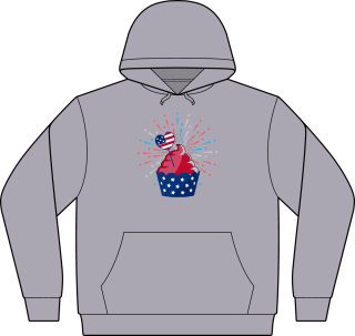 Patriotic cupcake with sparkler hoodie 7