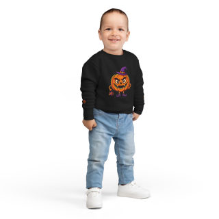 Jack-o'-Lantern Witch Pumpkin Toddler Sweatshirt 30