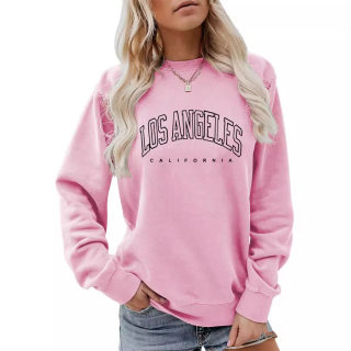 Round Neck Letter Print Hoodie | Mid-Length Lantern Sleeve 3