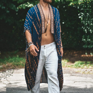 Printed Beach Sun Protection Shirt for Men | Cape Coat Summer Outdoor 3