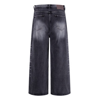 Washed Vintage Straight Leg Floor-Length Pants 3