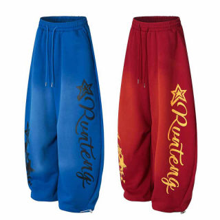 Retro Letter Star Print Wide Leg Sweatpants | Hip-Hop Style 4