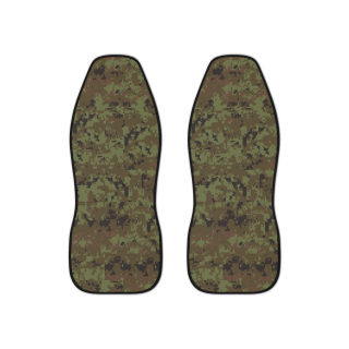 Green Brown Digital Camo Car Seat Covers | Military Style Seat Cover