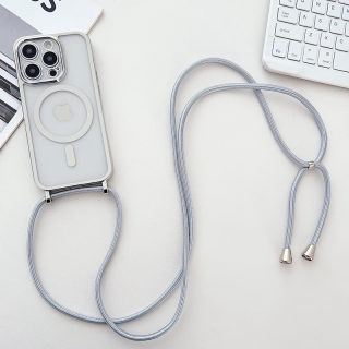 Lanyard phone case — electroplated, fits iPhone 16 and 15 Pro 6