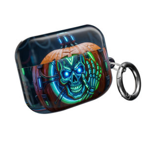 Neon Skull Pumpkin AirPod Case 16
