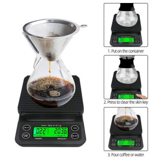 Digital Kitchen Scale with Timer, High-Precision LCD, up to 5kg 5