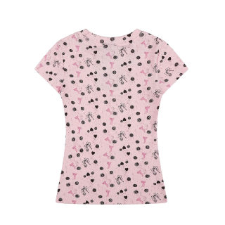 Sweet Edgy Style Short Sleeve T-Shirt for Women 4