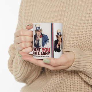 Uncle Sam I Want You Poster Mug | Ceramic Coffee Cup, Patriotic USA Design 17