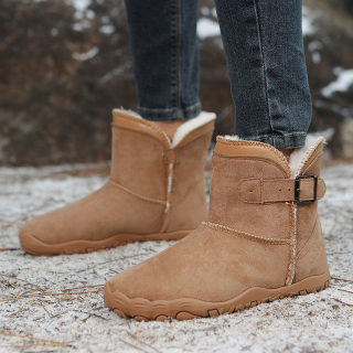 High-Top Suede Snow Boots | Plush-Lined Winter Boots