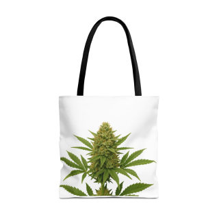 Cannabis Bud Illustration Tote | Botanical Cannabis Plant Tote 3