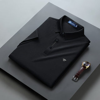 Flip Collar Seamless Short Sleeve T-Shirt for Men | Business Casual 2