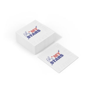 Oh My Stars Napkins | Patriotic Fourth of July Cocktail Napkins 4
