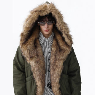 Wool Collar Warm Padded Jacket | Hooded 3