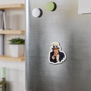 Uncle Sam Pointing Die-Cut Magnet | Patriotic Americana Refrigerator Magnet 12