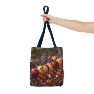Grilled Vegetable Kabob Tote Bag | BBQ Skewers, Summer Cookout Market Tote 58