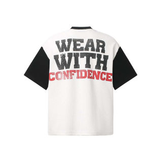 'Love' Print Contrast Splicing Short Sleeve T-Shirt | American Vintage 4