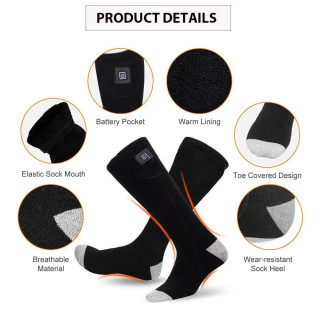 Rechargeable Electric Heated Socks with Battery Pack, Men's 6
