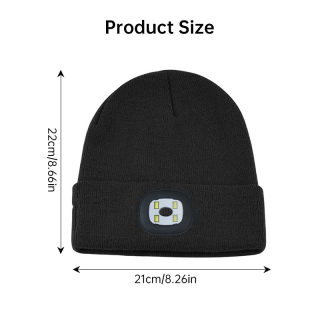 Warm LED Beanie with Bluetooth Speaker, USB Rechargeable