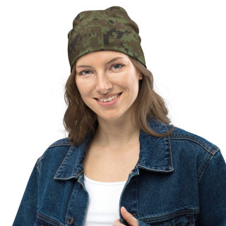 All-Over Print Beanie Green Digital Camo 8