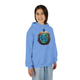 Glowing Cyber Pumpkin Kids Hoodie 42