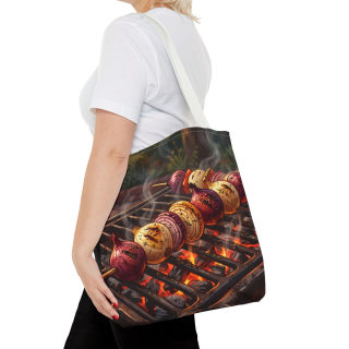 Grilled Vegetable Kabob Tote Bag | BBQ Skewers, Summer Cookout Market Tote 53