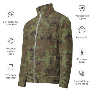 Unisex Track jacket,  digital green camo 5