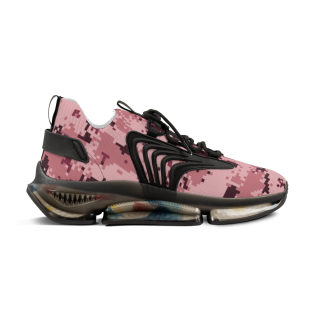 Pink Digital Camo Men's Mesh Sneakers | Athletic Running Shoes 15