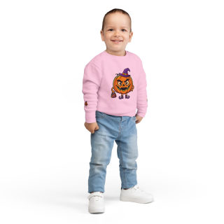 Jack-o'-Lantern Witch Pumpkin Toddler Sweatshirt 33