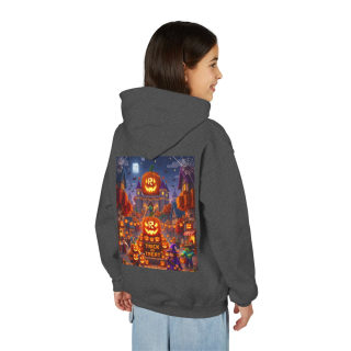 Spooky Pumpkin Patch Trick or Treat Kids Hoodie 90
