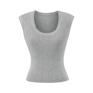 Sleeveless U-Neck Knitted Top 3