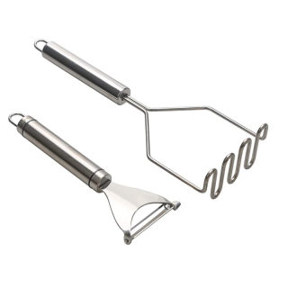 Stainless Steel Potato Masher | Multi-Function Wavy Bean Masher