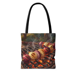 Grilled Vegetable Kabob Tote Bag | BBQ Skewers, Summer Cookout Market Tote 31