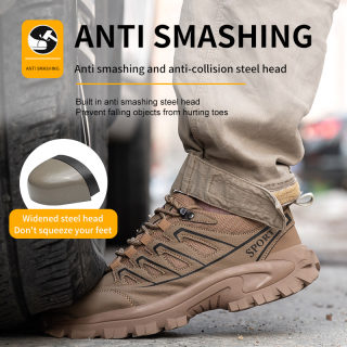 Men's Steel Toe Safety Shoes | Anti-Smash Anti-Stab Wear-Resistant 3