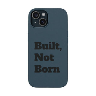 "Built, Not Born" PU Leather Phone Case | Debossed Text, Black 53