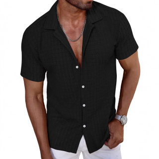 Men's Summer Button-Down Shirt | Ventilated Casual Design