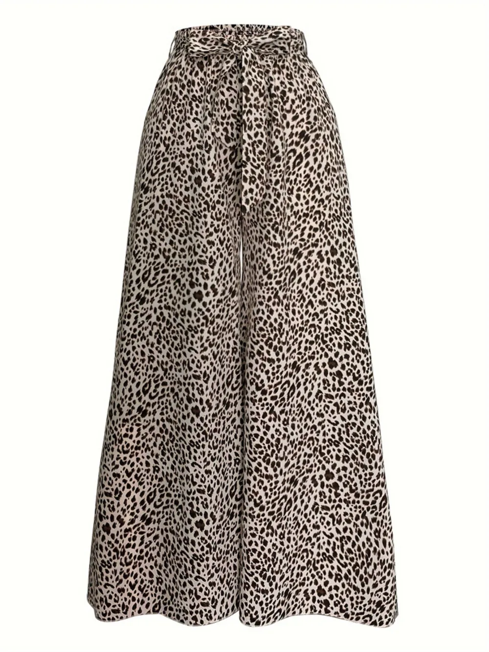 Leopard Print Wide Leg Pants 4