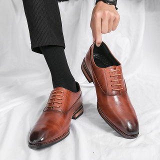 Men's Lace-Up Pointed Business Shoes | Formal Casual Leather Shoes 2