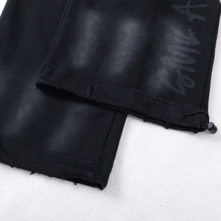 Spray Paint Distressed Wide Leg Pants 4