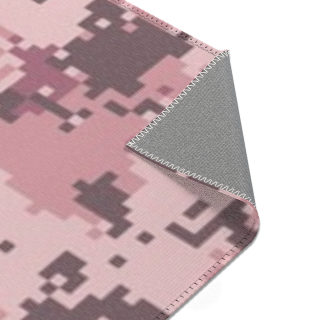 Pink Digital Camo Area Rug 12