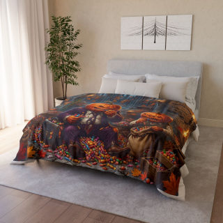 Jack-o'-Lantern Candy Feast Blanket 12