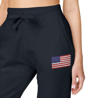 American flag embroidered sweatpants 53