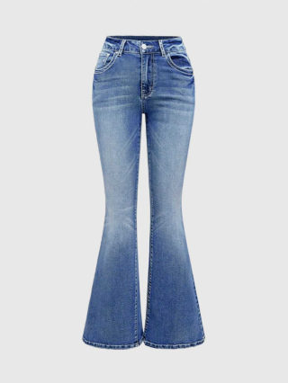 Blue Denim Pants with Embroidery Design | Skinny Fit