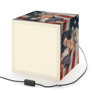 Uncle Sam Pointing Light Cube Lamp | Patriotic American Flag Lighting 8
