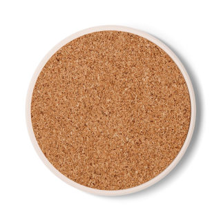 Marijuana leaf ceramic coaster | round cork-back drink mat 3