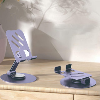 Phone holder — aluminum alloy desktop stand with 360-degree rotation 6