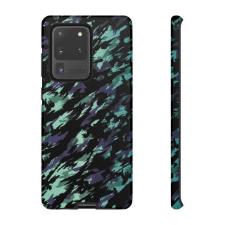 Teal Black Abstract Camo Phone Case 18