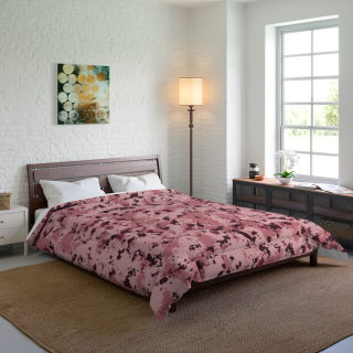 Pink Marble Splatter Comforter 7