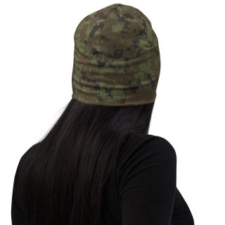 All-Over Print Beanie Green Digital Camo 2