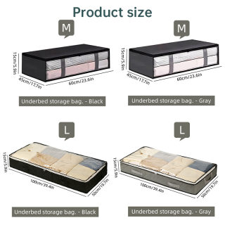 Under-Bed Storage Bag | Foldable Comforter & Clothing Organizer, 75L/40L