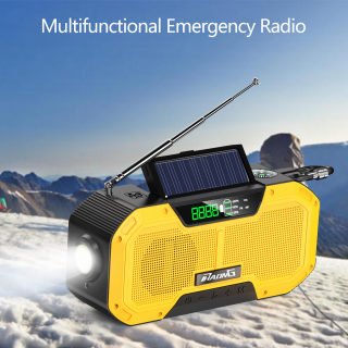 Outdoor Emergency Radio Bluetooth Speaker | Solar Flashlight & 5000mAh Power Bank 6